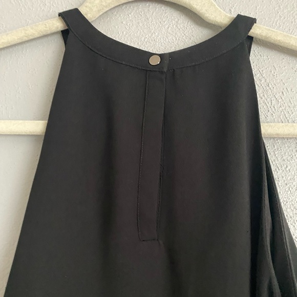 Aqua Dress Size Small Black Halter Mini Length High Neckline Shift Style - Picture 6 of 7